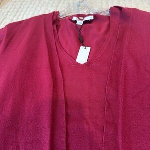 Chico's Burgundy V-Neck Sweater Set CLEARANCE